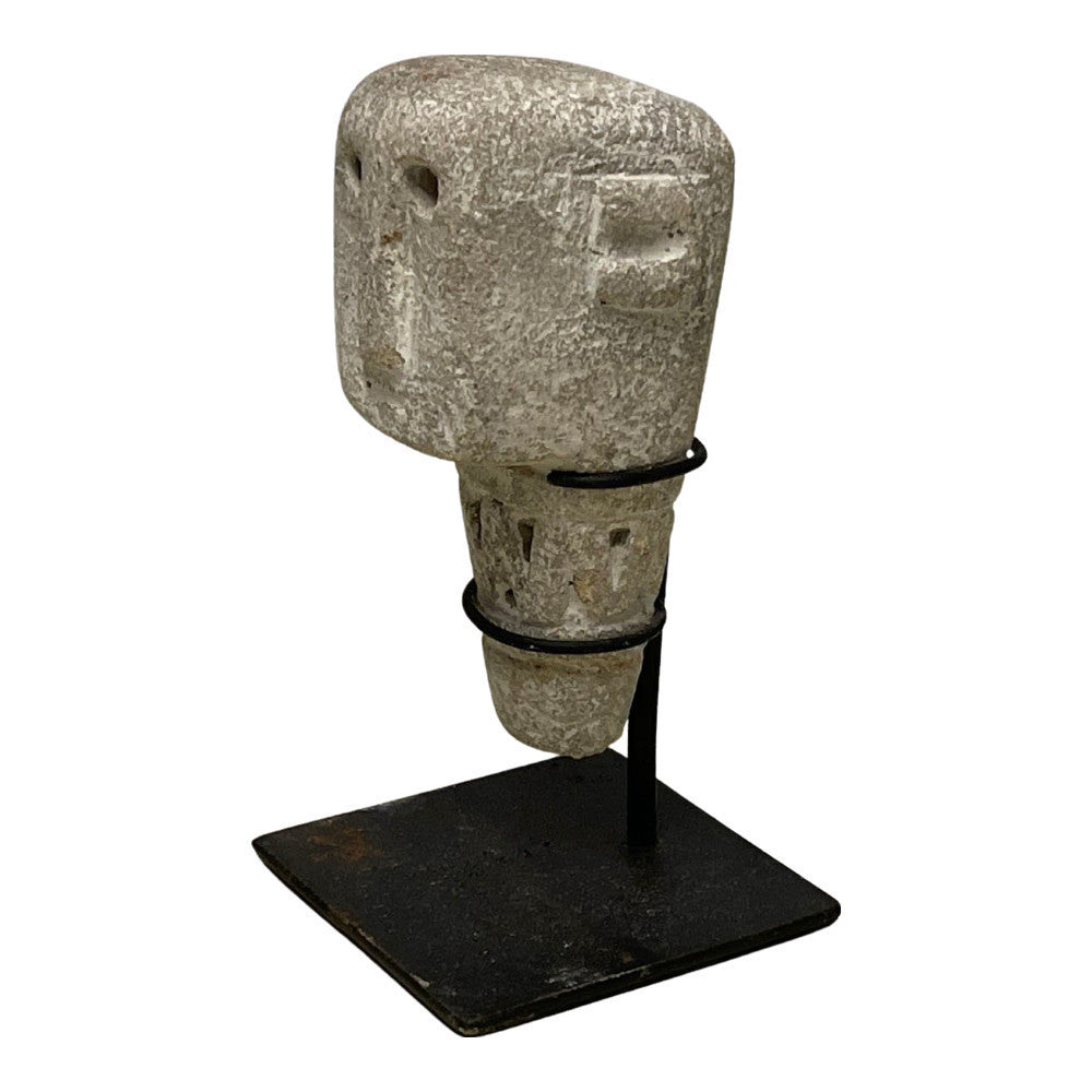 Indonesian Stone Mask On Stand - Berbere Imports