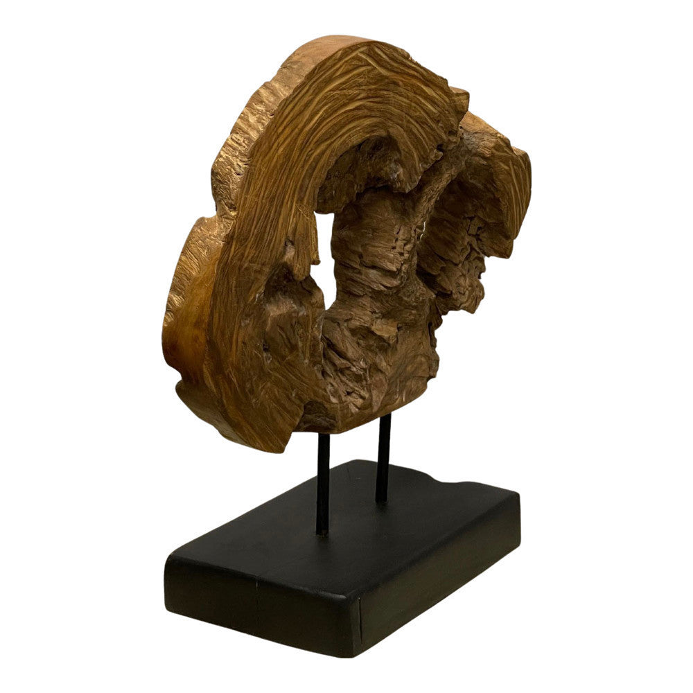 Indonesian Teak Sculpture On Stand - Berbere Imports
