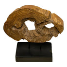 Indonesian Teak Sculpture On Stand - Berbere Imports