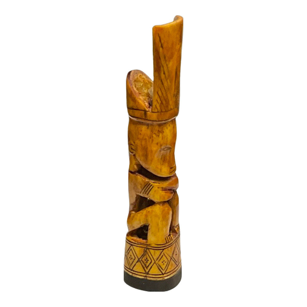 Indonesian Carved Bone Villager - Berbere Imports