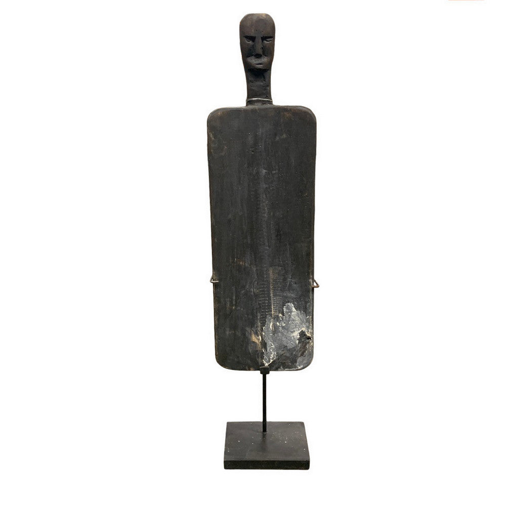 Primitive Wooden Figurine On Stand - Berbere Imports