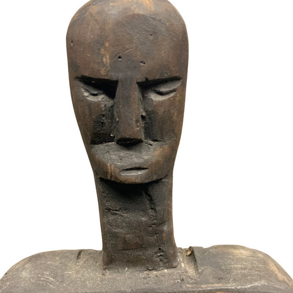 Primitive Wooden Figurine On Stand - Berbere Imports