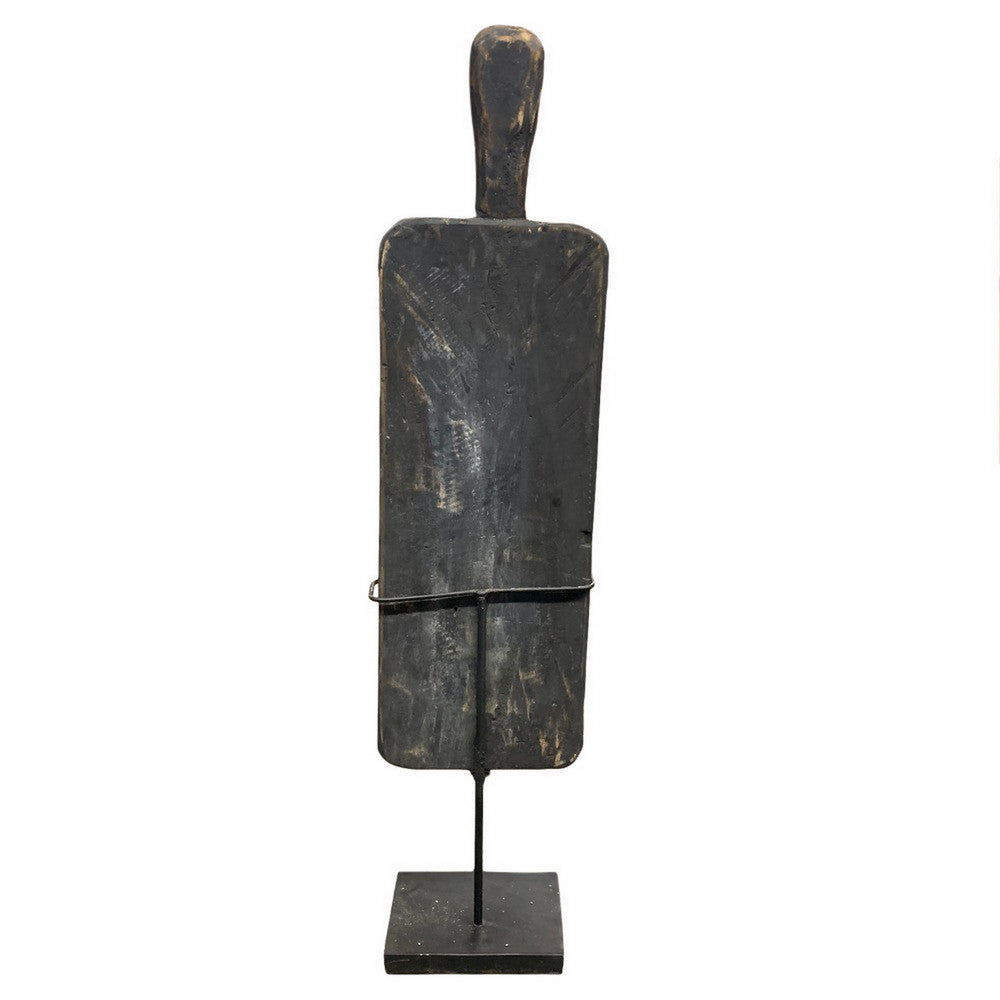 Primitive Wooden Figurine On Stand - Berbere Imports