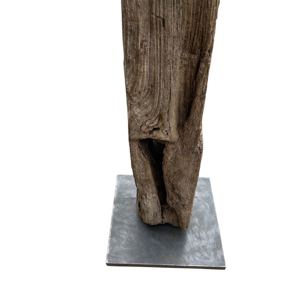 Wood Sculpture On Base - Berbere Imports