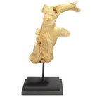 Bleached Teak Sculpture On Stand - Berbere Imports