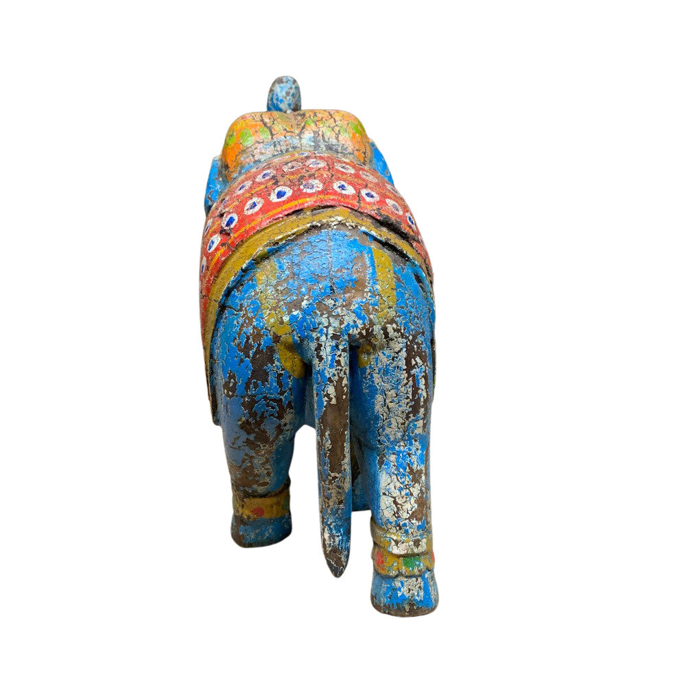 Vintage Wooden Elephant - Berbere Imports