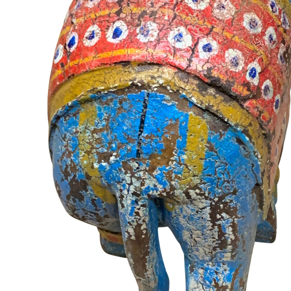 Vintage Wooden Elephant - Berbere Imports