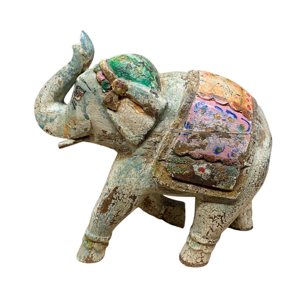 Vintage Wooden Elephant - Berbere Imports