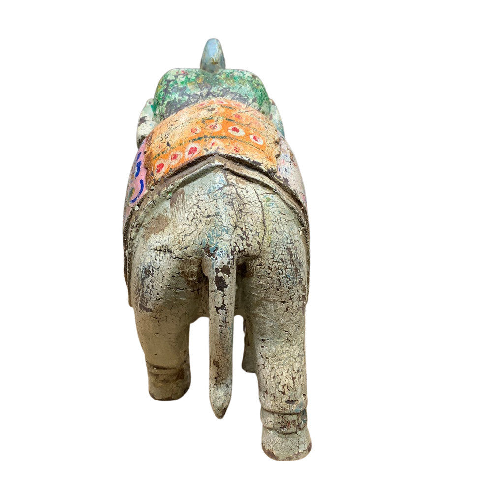 Vintage Wooden Elephant - Berbere Imports