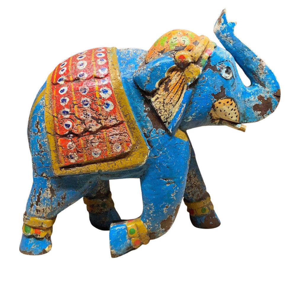 Vintage Wooden Elephant - Berbere Imports