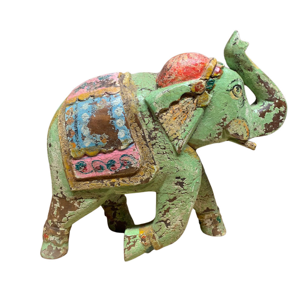 Vintage Wooden Elephant - Berbere Imports