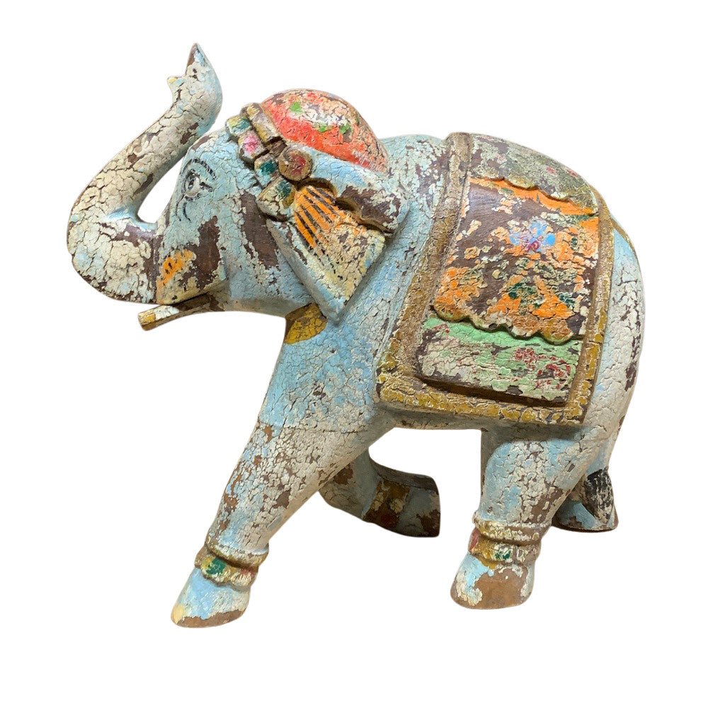 Vintage Wooden Elephant - Berbere Imports