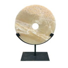 Honey Onyx Disc On Metal Stand - Berbere Imports