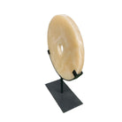 Honey Onyx Disc On Metal Stand - Berbere Imports