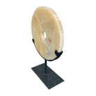 Honey Onyx Disc On Metal Stand - Berbere Imports