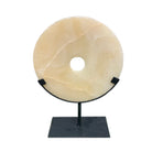 Honey Onyx Disc On Metal Stand - Berbere Imports