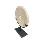 Honey Onyx Disc On Metal Stand - Berbere Imports