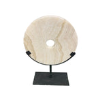 Honey Onyx Disc On Metal Stand - Berbere Imports