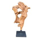 Teak Root Sculpture On Metal Base - Berbere Imports