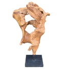 Teak Root Sculpture On Metal Base - Berbere Imports