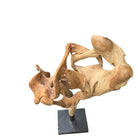 Teak Root Sculpture On Metal Base - Berbere Imports