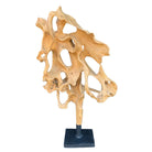 Teak Root Sculpture On Metal Base - Berbere Imports