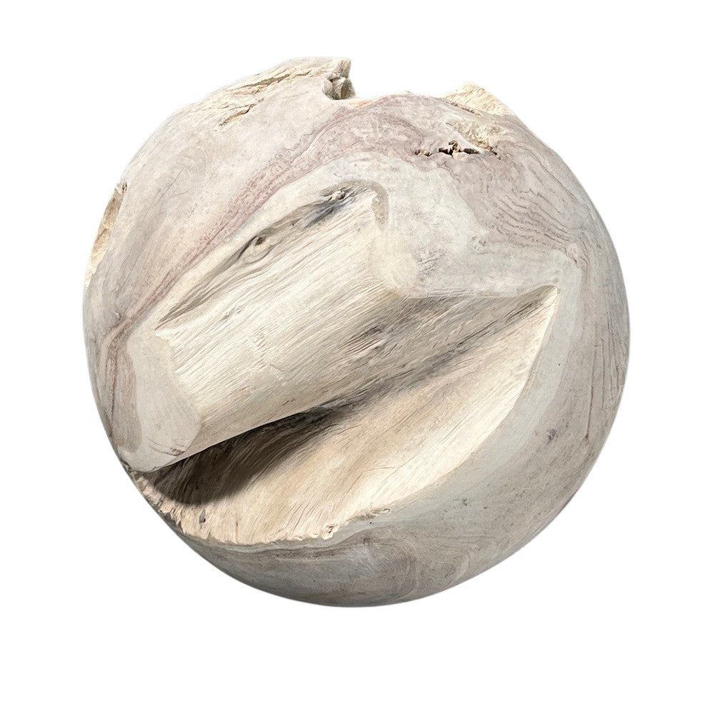 Teak Root Sphere - 12" Sanded - Berbere Imports