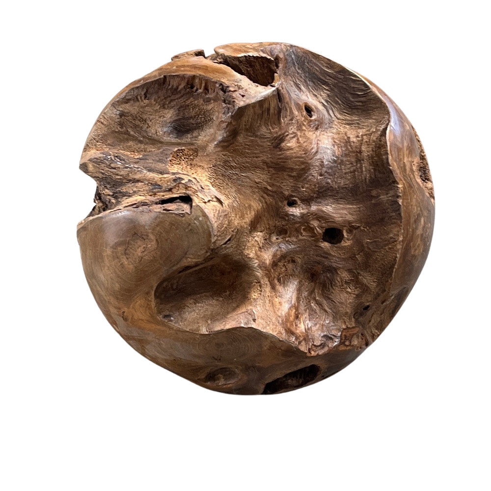 Teak Root Sphere - 12" Natural - Berbere Imports