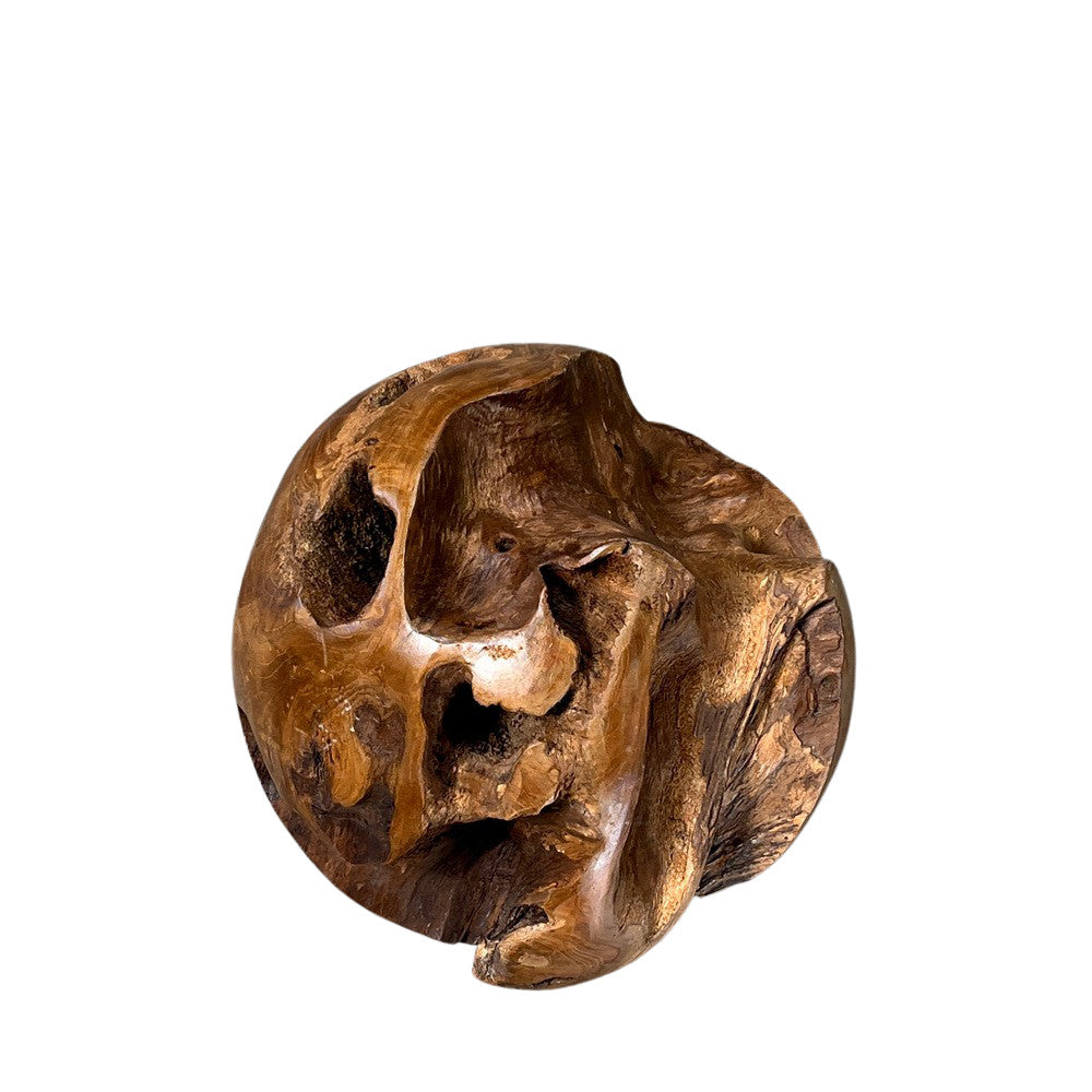 Teak Root Sphere - 12" Natural - Berbere Imports