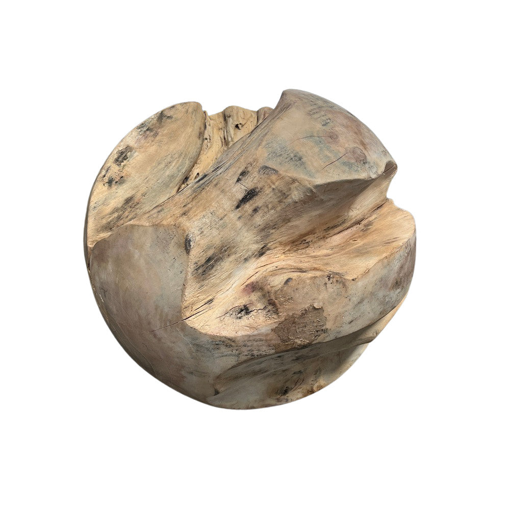 Teak Root Sphere - 16" Sanded - Berbere Imports