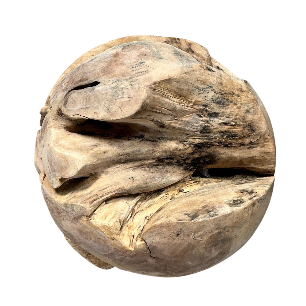 Teak Root Sphere - 16" Sanded - Berbere Imports