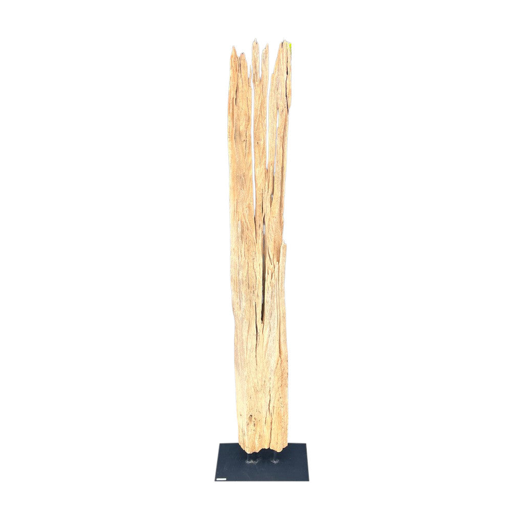 Antique Driftwood On Metal Stand - Berbere Imports