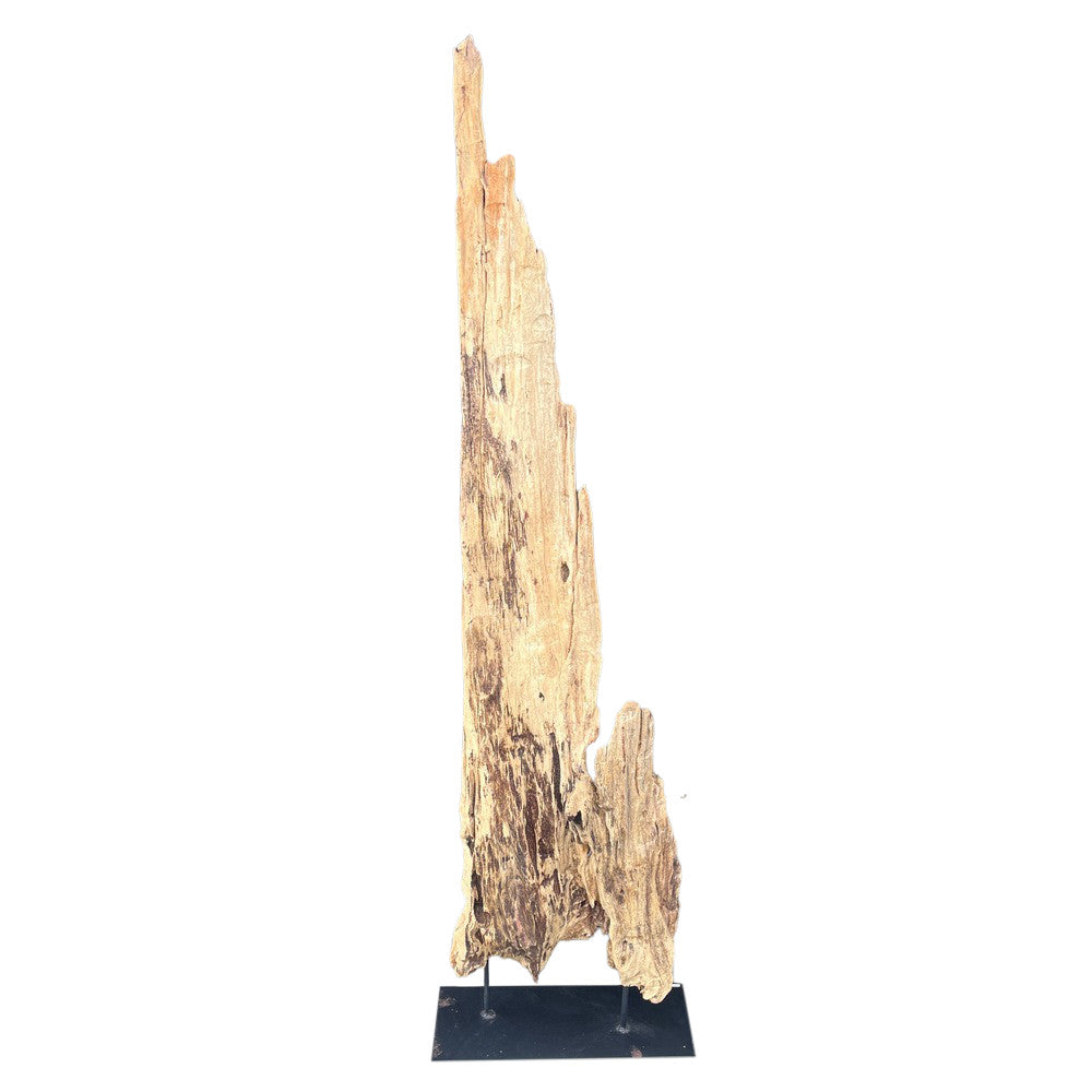 Antique Driftwood On Metal Stand - Berbere Imports