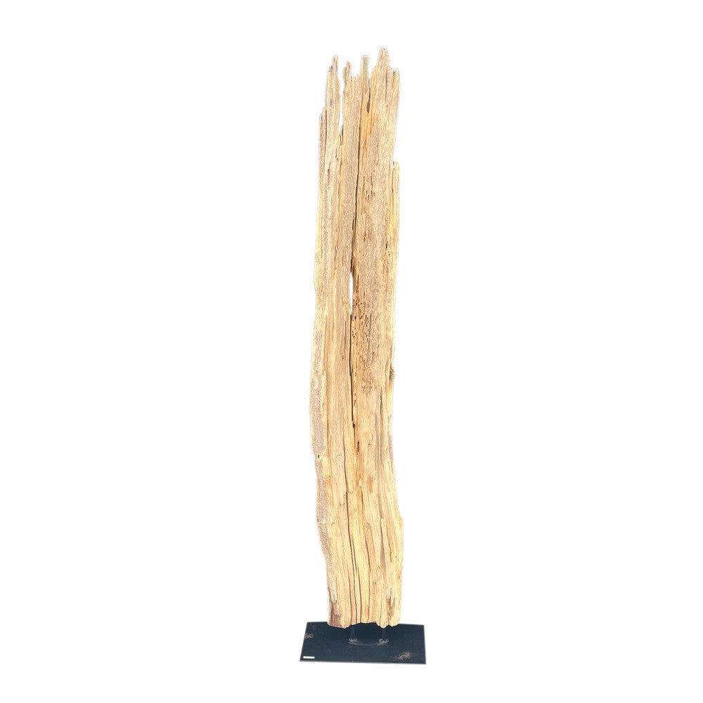 Antique Driftwood On Metal Stand - Berbere Imports