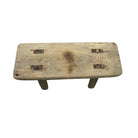 Vintage Mini Elm Wood Workers Stool - Berbere Imports