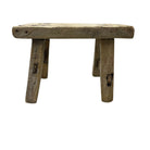 Vintage Mini Elm Wood Workers Stool - Berbere Imports