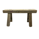 Vintage Mini Elm Wood Workers Stool - Berbere Imports