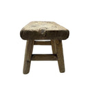 Vintage Mini Elm Wood Workers Stool - Berbere Imports