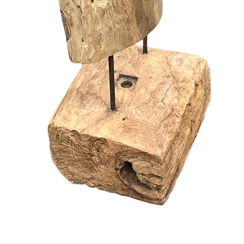 Organic Wood Sculpture On Stand - Berbere Imports