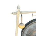 Vintage Thai Metal Gong On Wooden Stand - Large - Berbere Imports