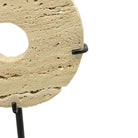 Travertine Disc On Metal Stand - Berbere Imports