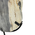 Petrified Wood Disc On Metal Stand - Berbere Imports