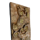 Thai Wooden Carved Panel With Gold Paint - Berbere Imports