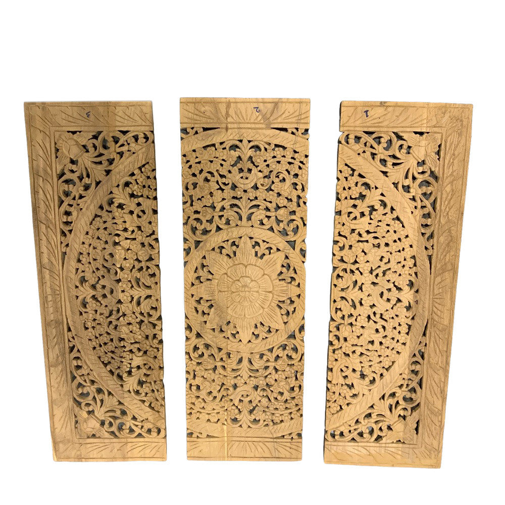 Teak Mandala - 3-Foot Natural - Berbere Imports