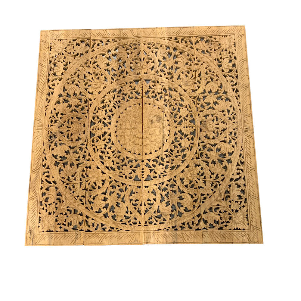 Teak Mandala - 4-Foot Natural - Berbere Imports