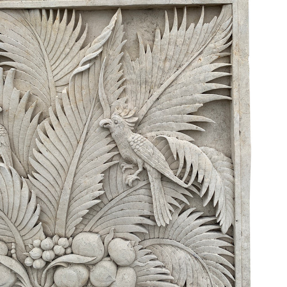 Indonesian Carved Stone Wall Relief - Berbere Imports