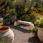 Antique Wood And Stone Bench - Berbere Imports